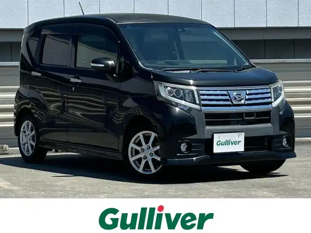 ダイハツ ムーヴ カスタム X SAⅡ 静岡県 2015(平27)年 3.8万km ブラックマイカメタリック スマートアシスト２/ナビ/フルセグＴＶ/ＤＶＤ再生/バックカメラ/ドラレコ/ＢＴオーディオ/スマートキー/プッシュスタート/ＬＥＤヘッド/フォグライト/オートエアコン/純正フロアマット/純正１４ＡＷ