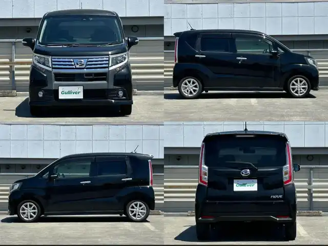 ダイハツ ムーヴ カスタム X SAⅡ 静岡県 2015(平27)年 3.8万km ブラックマイカメタリック スマートアシスト２/ナビ/フルセグＴＶ/ＤＶＤ再生/バックカメラ/ドラレコ/ＢＴオーディオ/スマートキー/プッシュスタート/ＬＥＤヘッド/フォグライト/オートエアコン/純正フロアマット/純正１４ＡＷ