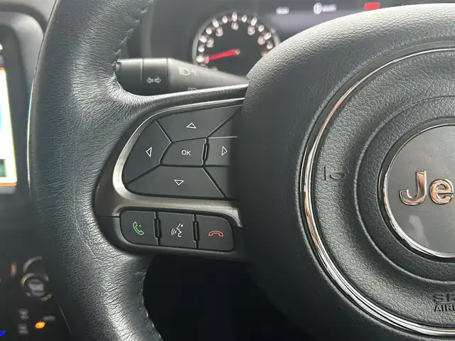 クライスラー・ジープ ジープ レネゲード リミテッド 高知県 2019(令1)年 3万km アンヴィルクリアコート 純正メモリナビ/（BT・フルセグ・USB・AUX）/黒革シート/パワーシート（D/N席）/シートヒーター（D/N席）/ステアリングヒーター/ブラインドスポットモニター/レーンセンス/衝突軽減ブレーキ/衝突警告/バックカメラ/ACC/ETC/ルーフレール/純正フロアマット/純正17インチAW/ステアリングスイッチ