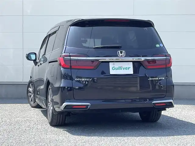 ホンダ オデッセイ アブソルート 茨城県 2021(令3)年 8.3万km プレミアムヴィーナスブラックP ワンオーナー/純正ナビ/　(VXU-217DYi)/フルセグ/全方位カメラ/Bluetooth/ETC2.0/AppleCarPlay/ドライブレコーダー/　(DRV-MR745)/ハーフレザーシート/3列シート/オットマン/運転席電動シート/LEDヘッドライト/後方コーナーセンサー/駐車支援機能/レーンキープアシスト/横滑り防止機能/純正アルミホイール/純正フロアマット