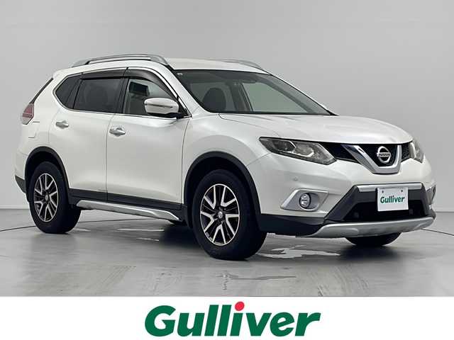 日産 エクストレイル 20X エクストリーマーX Eブレーキ 岐阜県 2015(平27)年 2.6万km ブリリアントホワイトパール エマージェンシーブレーキ/4WD/社外ナビ/　(AM/FM/CD/DVD/Bluetooth/フルセグTV)/バックカメラ/カプロンシート/シートヒーター/革巻きステアリング/ステアリングスイッチ/ドライブレコーダー/ETC/ルーフレール/純正アルミホイール/純正フロアマット/純正ドアバイザー