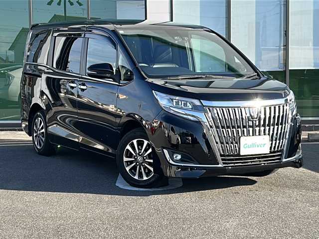 トヨタ エスクァイア Gi 岐阜県 2020(令2)年 4.8万km ブラック 登録時走行距離48345km/純正１０型ナビ/フルセグＴＶ/バックカメラ/後席フリップダウンモニター/ハーフレザーシート/シートヒータ/両側パワースライドドア/クルーズコントロール/ＥＴＣ/ＵＳＢ/Ｂｌｕｅ　ｔｏｏｔｈ/MT付きAT/ドアバイザー/スマホホルダー/プッシュスタート/スマートキー/ABS/横滑り防止装置/レーンキープアシスト/盗難防止装置/オートライト/オートマチックハイビーム/エアバッグ/衝突被害軽減システム
