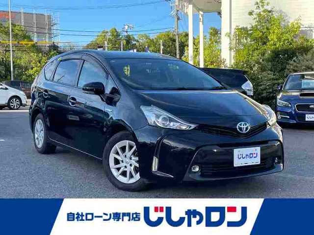 トヨタ プリウス α S 愛知県 2015(平27)年 10.5万km アティチュードブラックマイカ (株)IDOMが運営する【じしゃロン名古屋鳴海店】の自社ローン専用車両になりますこちらは現金またはオートローンご利用時の価格です。自社ローンご希望の方は別途その旨お申付け下さい/スマートキー/純正ナビ・フルセグTV/　（CD/DVD/BT)/バックカメラ/ビルトインETC/LEDライト