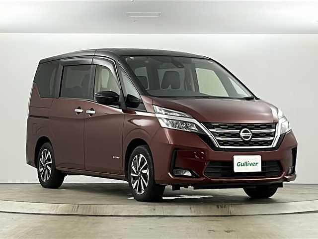 日産 セレナ X V 愛知県 2021(令3)年 2.3万km マルーンレッド 2トーン 純正７インチナビ/・フルセグ/・Bluetooth/・バックカメラ/ドライブレコーダー/ETC/両側パワースライドドア/衝突軽減ブレーキ/スマートキー/プッシュスタート/オプション16インチAW