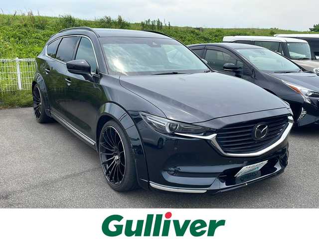マツダ ＣＸ－８ 25S Lパッケージ 新潟県 2019(令1)年 11.6万km ジェットブラックマイカ 純正ナビ/ブラウンレザー/全周囲カメラ/車高調/レイズアルミ/パワーバックドア
