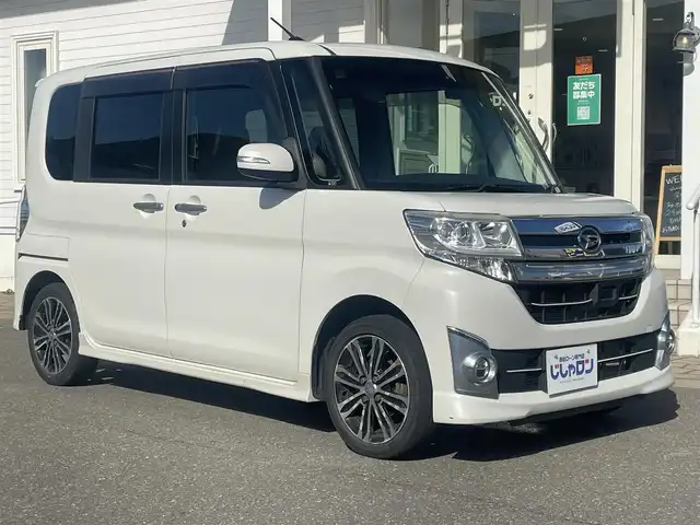 ダイハツ タント カスタム RS SA 秋田県 2014(平26)年 8.9万km パールホワイトⅢ (株)IDOMが運営する【じしゃロン秋田店】の自社ローン専用車両になりますこちらは現金またはオートローンご利用時の価格です。自社ローンご希望の方は別途その旨お申付け下さい/スマートアシスト/衝突回避支援ブレーキ機能/誤発進抑制機能(前方)/先行車発進お知らせ機能/純正SDナビ【CD/DVD/Bluetooth/SD/USB/VTR/iPod】/バックカメラ/フルセグTV/ETC/両側パワースライドドア/前方ドライブレコーダー/LEDヘッドライト