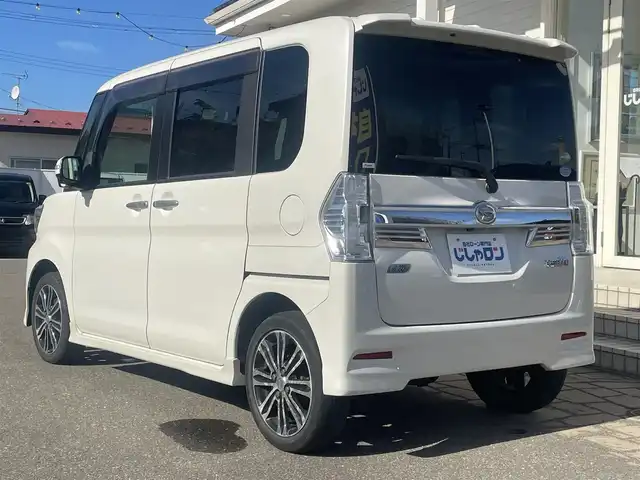 ダイハツ タント カスタム RS SA 秋田県 2014(平26)年 8.9万km パールホワイトⅢ (株)IDOMが運営する【じしゃロン秋田店】の自社ローン専用車両になりますこちらは現金またはオートローンご利用時の価格です。自社ローンご希望の方は別途その旨お申付け下さい/スマートアシスト/衝突回避支援ブレーキ機能/誤発進抑制機能(前方)/先行車発進お知らせ機能/純正SDナビ【CD/DVD/Bluetooth/SD/USB/VTR/iPod】/バックカメラ/フルセグTV/ETC/両側パワースライドドア/前方ドライブレコーダー/LEDヘッドライト