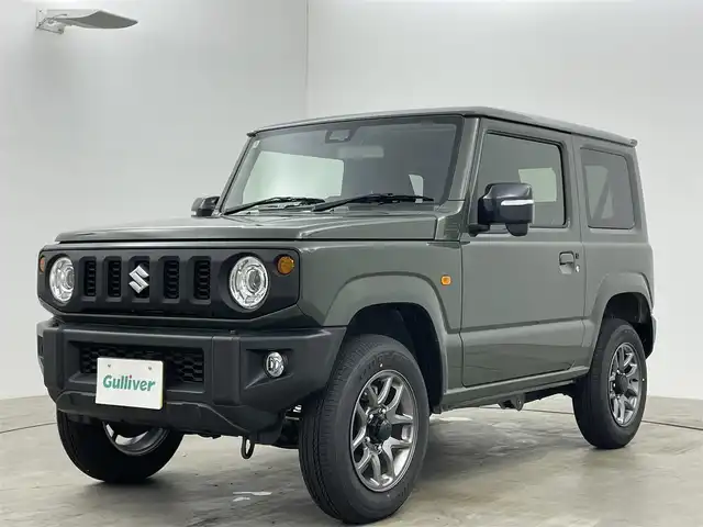 スズキ ジムニー XC 岡山県 2024(令6)年 0.1万km ジャングルグリーン 衝突軽減ブレーキ/LEDヘッドライト/クルーズコントロール/クリアランスソナー/車線逸脱警報システム/シートヒーター/サイドミラーヒーター/ヘッドライトウォッシャー/４WD/ヒルディセントコントロール/プッシュスタート/スマートキー/スペアキー/アイドリングストップ/純正アルミホイール