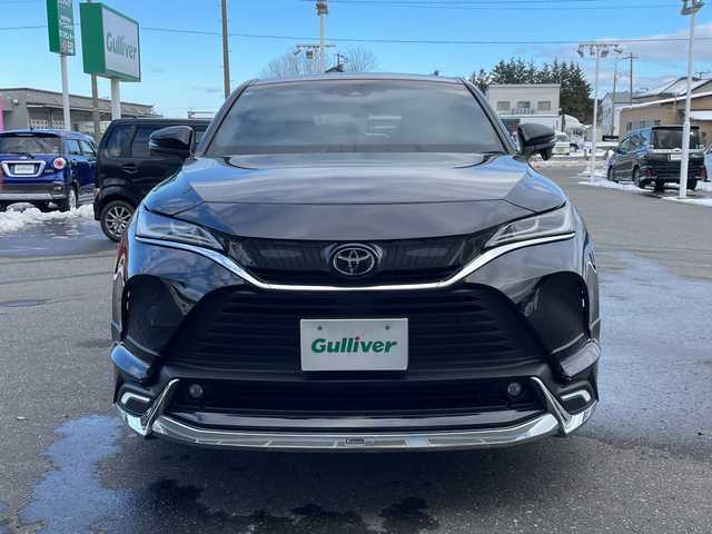 トヨタ ハリアー G 青森県 2024(令6)年 2.7万km ブラック ワンオーナー/４WD/純正SDナビ/（BT／AM／FM／DVD）/バックカメラ/黒レザーシート/パワーシート（運転席）/ステアリングスイッチ/クルーズコントロール/LEDヘッドライト/オートマチックハイビーム/デジタルインナーミラー/ドライブレコーダー（前後）/ETC2.0/スペアキー1本/エンジンスターター/保証書/取り扱い説明書