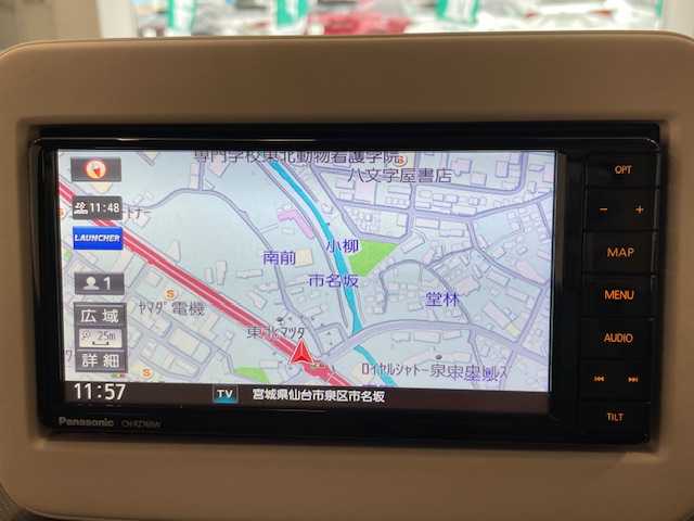 スズキ ラパン G 宮城県 2021(令3)年 2.9万km フォーンベージュM 純正SDナビ/・Bluetooth、CD、DVD、USB、フルセグTV/スズキセーフティサポート/・デュアルセンサーブレーキサポート/・後退時ブレーキサポート/コーナーセンサー/レーンキープアシスト/横滑り防止装置/盗難防止装置/オートライト/スマートキー/シートヒーター/ドアバイザー/電動格納ミラー