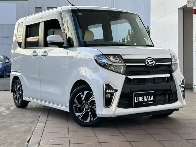 ダイハツ タント カスタム X セレクション 山口県 2020(令2)年 3.5万km シャイニングホワイトパール 純正ナビ/AM/FM/CD/DVD/Bluetooth/フルセグTV/シートカバー/360°カメラ/左右パワースライドドア/純正フロアマット/純正14インチアルミホイール/LEDヘッドライト/スマートキー/アイドリングストップ/プッシュスタート/ETC