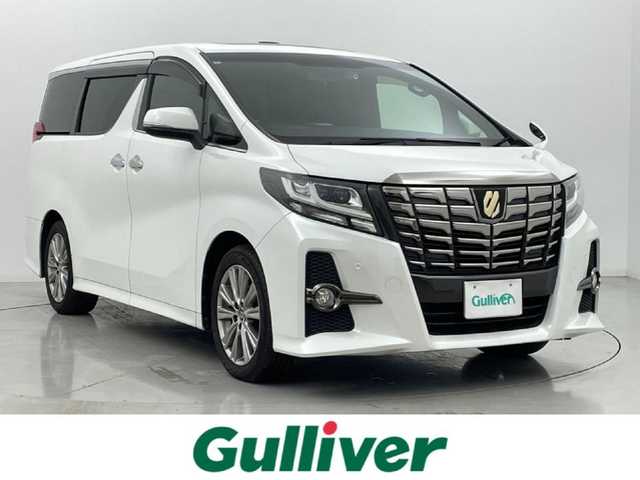 トヨタ アルファード S Aパッケージ タイプブラック 熊本県 2016(平28)年 7万km ホワイトパールクリスタルシャイン ツインムーンルーフ　/純正ナビ（ＣＤ・ＤＶＤ・フルセグ・ＢＴ・ＳＤ）/バックカメラ　/純正フリップダウンモニター　/社外前後ドライブレコーダー　/ビルトインＥＴＣ　/両側パワースライドドア　/前後クリアランスソナー/クルーズコントロール/衝突軽減ブレーキ/横滑り防止/パワーバックドア/ハーフレザーシート/純正フロアマット/純正16インチAW/オートライト/LEDヘッドライト/フォグライト/スマートキー/プッシュスタート/スペアキー1本