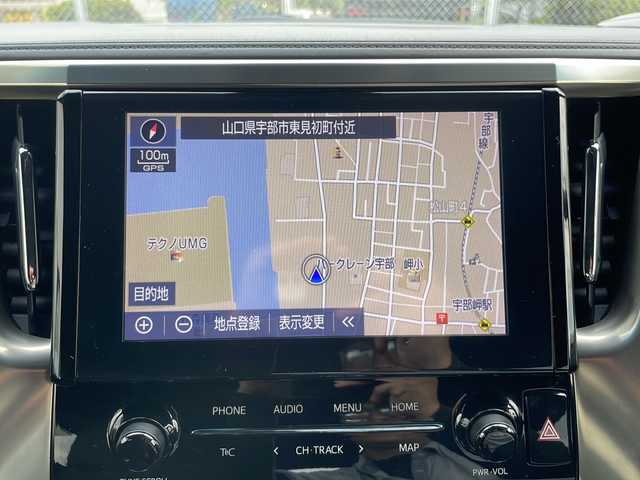 トヨタ アルファード S タイプゴールドⅡ 山口県 2021(令3)年 3.3万km ブラック 純正フリップダウンモニター/純正ディスプレイオーディオ/・ナビ機能/・CD/DVDキット/・フルセグテレビ/・Bluetooth接続/バックカメラ/両側パワースライドドア/ビルトインETC/ドライブレコーダー/Toyota Safety Sense/・プリクラッシュセーフティ/・レーントレーシングアシスト/・ロードサインアシスト/・レーダークルーズコントロール/・先行車発進告知機能/・クリアランスソナー/パワーバックドア/純正フロアマット/ハーフレザーシート/純正18インチアルミホイール/純正LEDライト/オートマチックハイビーム