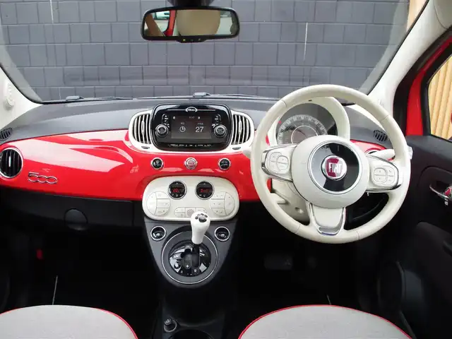 フィアット ５００ 埼玉県 2019(平31)年 2.5万km 赤 150台限定車/ガラスルーフ/パークセンサー/Bluetooth/ETC/ハンドルスイッチ/キーレスエントリー/純正フロアマット/横滑り防止装置/アイドリングストップシステム