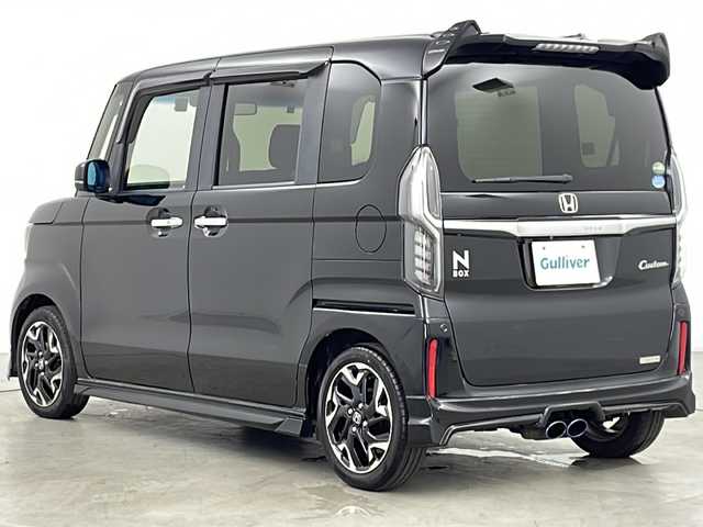 ホンダ Ｎ ＢＯＸ カスタム G L ターボ ホンダセンシング 道央・札幌 2017(平29)年 5.4万km クリスタルブラックパール ・４WD＆ターボ/・ホンダセンシング/・純正ナビ（CD/DVD/BT/フルセグTV/SD）/・バックカメラ/・両側パワースライドドア/・レーダークルーズコントロール/・純正ドライブレコーダー/・ビルトインETC/・前席シートヒーター/・ミラーヒーター/・LEDヘッドライト/・無限フロアマット/・社外マフラー/・社外エアロ/・ステアリングスイッチ