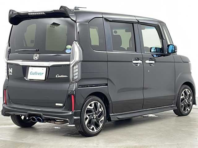 ホンダ Ｎ ＢＯＸ カスタム G L ターボ ホンダセンシング 道央・札幌 2017(平29)年 5.4万km クリスタルブラックパール ・４WD＆ターボ/・ホンダセンシング/・純正ナビ（CD/DVD/BT/フルセグTV/SD）/・バックカメラ/・両側パワースライドドア/・レーダークルーズコントロール/・純正ドライブレコーダー/・ビルトインETC/・前席シートヒーター/・ミラーヒーター/・LEDヘッドライト/・無限フロアマット/・社外マフラー/・社外エアロ/・ステアリングスイッチ