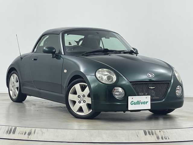 ダイハツ コペン タンレザーエディション 埼玉県 2006(平18)年 9.5万km ダークグリーンマイカ 社外ナビ/（TV/BT/FM/AM/USB/CD/DVD)/前席シートヒーター/前後ドライブレコーダー/純正フロアマット/純正アルミホイール/ETC