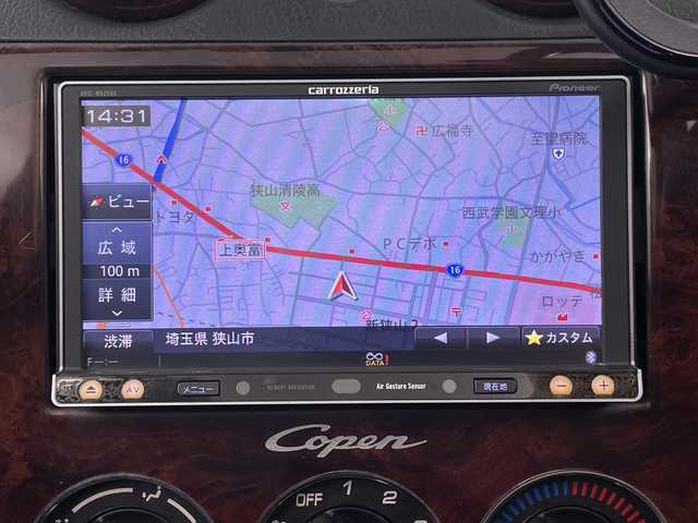 ダイハツ コペン タンレザーエディション 埼玉県 2006(平18)年 9.5万km ダークグリーンマイカ 社外ナビ/（TV/BT/FM/AM/USB/CD/DVD)/前席シートヒーター/前後ドライブレコーダー/純正フロアマット/純正アルミホイール/ETC