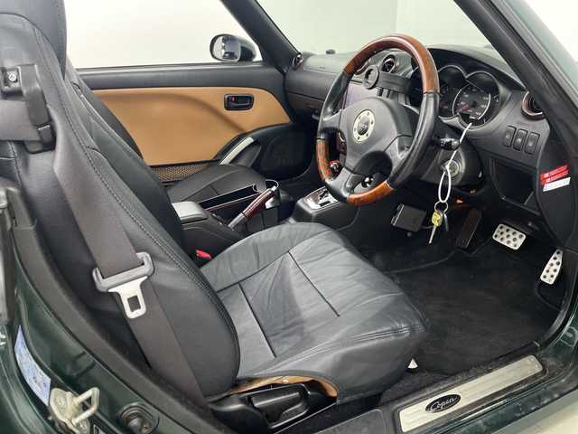 ダイハツ コペン タンレザーエディション 埼玉県 2006(平18)年 9.5万km ダークグリーンマイカ 社外ナビ/（TV/BT/FM/AM/USB/CD/DVD)/前席シートヒーター/前後ドライブレコーダー/純正フロアマット/純正アルミホイール/ETC