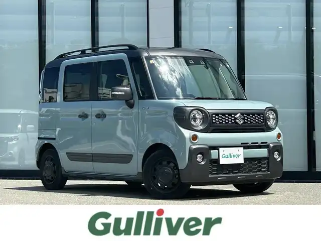 スズキ スペーシア ギア HYBRID XZターボ 福島県 2020(令2)年 1.2万km オフブルーメタリック/ガンメタリック2トーンルーフ 社外ナビ/   フルセグTV/CD/DVD/Bluetooth/USB/バックモニター　/衝突軽減ブレーキ/横滑り防止装置　/リアコーナーセンサー　/前席シートヒーター　/両側パワースライドドア　/レーダークルーズコントロール/レーンキープアシスト/パドルシフト/アイドリングストップ　　/前後ドライブレコーダー　/プッシュスタート/スマートキー　/ＬＥＤ