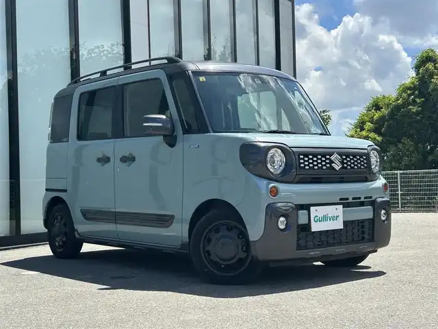 スズキ スペーシア ギア HYBRID XZターボ 福島県 2020(令2)年 1.2万km オフブルーメタリック/ガンメタリック2トーンルーフ 社外ナビ/   フルセグTV/CD/DVD/Bluetooth/USB/バックモニター　/衝突軽減ブレーキ/横滑り防止装置　/リアコーナーセンサー　/前席シートヒーター　/両側パワースライドドア　/レーダークルーズコントロール/レーンキープアシスト/パドルシフト/アイドリングストップ　　/前後ドライブレコーダー　/プッシュスタート/スマートキー　/ＬＥＤ