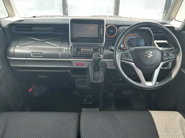 スズキ スペーシア ギア HYBRID XZターボ 福島県 2020(令2)年 1.2万km オフブルーメタリック/ガンメタリック2トーンルーフ 社外ナビ/   フルセグTV/CD/DVD/Bluetooth/USB/バックモニター　/衝突軽減ブレーキ/横滑り防止装置　/リアコーナーセンサー　/前席シートヒーター　/両側パワースライドドア　/レーダークルーズコントロール/レーンキープアシスト/パドルシフト/アイドリングストップ　　/前後ドライブレコーダー　/プッシュスタート/スマートキー　/ＬＥＤ