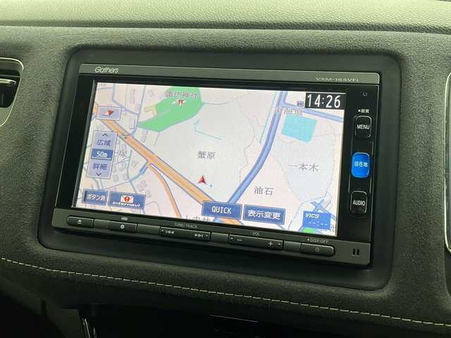 ホンダ ヴェゼル ハイブリッド RS ホンダセンシング 愛知県 2016(平28)年 6.8万km クリスタルブラックパール 純正ナビ/【Bluetooth/フルセグTV/CD/DVD/AM/FM/USB】/バックカメラ/衝突被害軽減ブレーキ/レーンアシスト/レーダークルーズコントロール/横滑り防止装置/パドルシフト/ハーフレザーシート/前席シートヒーター/カーテンエアバック/オートエアコン/ETC/プッシュスタート/ステアリングスイッチ/スマートキー/電動格納ミラー/純正18インチアルミホイール/純正LEDオートライト