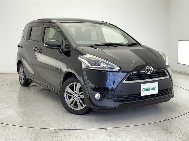 トヨタ シエンタ G 千葉県 2017(平29)年 6万km ブラックマイカ 衝突被害軽減ブレーキ/レーンキープアシスト/両側パワースライドドア/純正SDナビ（ZSNT-W66T）/フルセグテレビ/CD・DVD/バックカメラ/ドライブレコーダー（前方：DC-DR401）/革巻きステアリング/ステアリングスイッチ/純正ドアバイザー/純正フロアマット/スマートキー/純正15インチアルミホイール