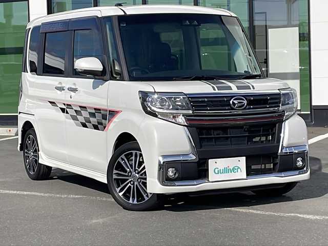 ダイハツ タント カスタムRS トップED LTD SAⅢ 道東・釧路十勝 2018(平30)年 6.7万km パールホワイトⅢ ・４WD/・ターボ/・純正8インチメモリナビ/（CD・DVD・BT・AM・FM・フルセグ）/・パノラミックビューカメラ/・両側パワースライドドア/・エンジンスターター/・ETC/・衝突被害軽減ブレーキ/・横滑り防止装置/・前席シートヒーター/・ハーフレザーシート/・純正フロアマット/・ドアバイザー/・LEDヘッドライト/・フロントフォグライト/・アイドリングストップ/・オートハイビーム/・オートライト/・スマートキー/・プッシュスタート/・革巻きステアリング