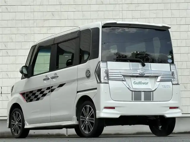ダイハツ タント カスタムRS トップED LTD SAⅢ 岩手県 2018(平30)年 6.7万km パールホワイトⅢ 禁煙車/４WD/ターボ/全方位カメラ/両側パワースライドドア/シートヒーター/純正8インチメモリナビ/→フルセグTV/Bluetooth/CD/DVD/FM/AM/バックカメラ/衝突被害軽減ブレーキ/横滑り防止装置/オートライト/オートハイビーム/LEDヘッドライト/フォグライト/〇プッシュスタート/〇電動格納ミラー/〇ウィンカーミラー/〇シガーソケット/〇ドアバイザー/〇フロアマット/〇スマートキー/ETC