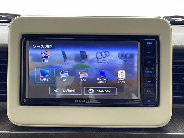 スズキ ラパン モード 群馬県 2020(令2)年 5万km ブルーイッシュブラックパール3 純正ナビ　フルセグＴＶ　シートヒーター　純正ＥＴＣ　前後ドラレコ　衝突被害軽減ブレーキ　レーンアシスト　ＨＩＤヘッドライト　オートライト　革巻きステアリング スマートキー プッシュスタート 禁煙車