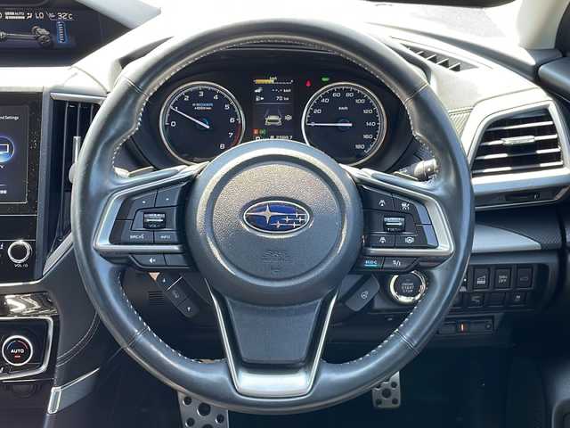 スバル フォレスター ハイブリッド アドバンス 新潟県 2021(令3)年 5.3万km マグネタイトグレーメタリック 4WD/純正SDナビ/CD/DVD/BT/フルセグテレビ/フロント/サイド/バックカメラ/ETC/ドライブレコーダー/衝突被害軽減ブレーキ/レーンキープアシスト/レーダークルーズコントロール/半革シート/パワーシート/シートヒーター /ステアリングヒーター/ステアリングスイッチ/パドルシフト/パワーバックドア/コーナーセンサー/LEDヘッドライト/オートライト/フォグランプ/純正18インチアルミホイール