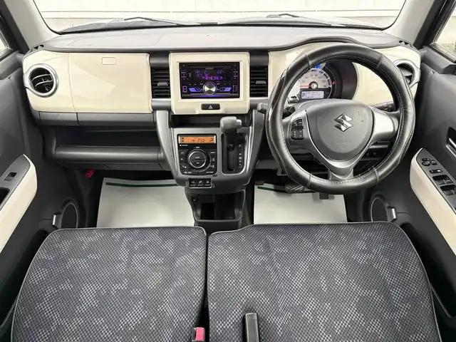 スズキ ハスラー F リミテッド Ⅱ 岩手県 2018(平30)年 3.4万km ブルーイッシュブラックパール/シルバー2トーン 禁煙車/4WD/シートヒーター/社外2DINオーディオ/→Bluetooth/CD/FM/AM/衝突軽減システム/横滑り防止装置/ダウンヒルアシストコントロール/オートライト/〇プッシュスタート/〇ドアバイザー/〇フロアマット/〇電動格納ミラー/〇スマートキー/スペアキー/冬タイヤ社外アルミホイール車載