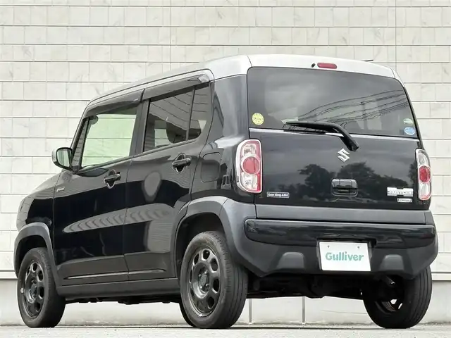 スズキ ハスラー F リミテッド Ⅱ 岩手県 2018(平30)年 3.4万km ブルーイッシュブラックパール/シルバー2トーン 禁煙車/4WD/シートヒーター/社外2DINオーディオ/→Bluetooth/CD/FM/AM/衝突軽減システム/横滑り防止装置/ダウンヒルアシストコントロール/オートライト/〇プッシュスタート/〇ドアバイザー/〇フロアマット/〇電動格納ミラー/〇スマートキー/スペアキー/冬タイヤ社外アルミホイール車載