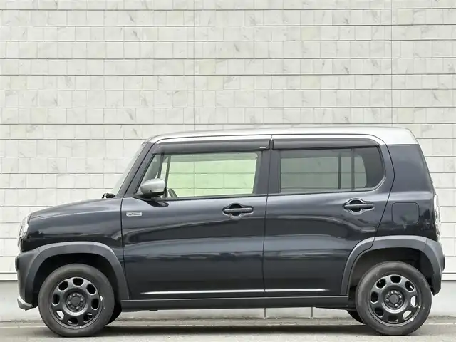 スズキ ハスラー F リミテッド Ⅱ 岩手県 2018(平30)年 3.4万km ブルーイッシュブラックパール/シルバー2トーン 禁煙車/4WD/シートヒーター/社外2DINオーディオ/→Bluetooth/CD/FM/AM/衝突軽減システム/横滑り防止装置/ダウンヒルアシストコントロール/オートライト/〇プッシュスタート/〇ドアバイザー/〇フロアマット/〇電動格納ミラー/〇スマートキー/スペアキー/冬タイヤ社外アルミホイール車載