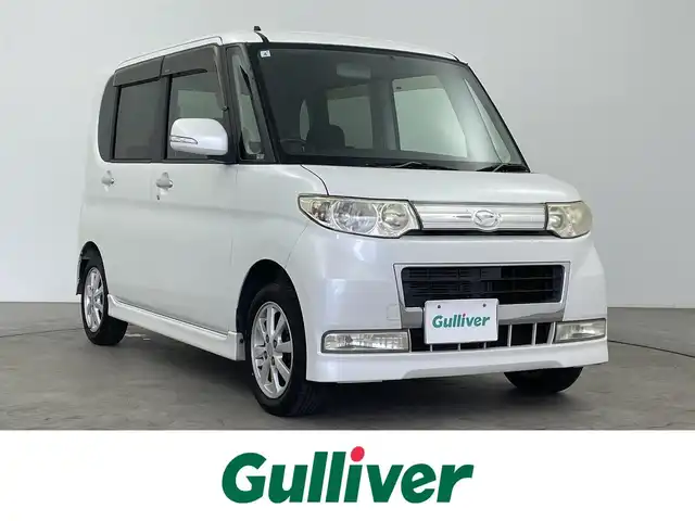 ダイハツ タント カスタム X 大分県 2009(平21)年 10.6万km パールホワイトⅢ 純正ディスプレイオーディオ/　CD/AM/FM/ドライブレコーダー/ETC/ベンチシート/スライドドア（片側）/純正フロアマット/純正アルミホイル14インチ/取扱説明書/保証書