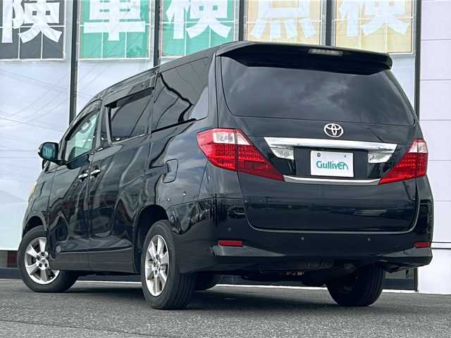 トヨタ アルファード 240X 山形県 2009(平21)年 17.2万km ブラック ４WD/社外HDDナビ/（AM/FM/CD/DVD/BT/TV/SD/HDD)/リモコンエンジンスターター/フロントワイパーデアイサー/フリップダウンモニター/片側パワースライドドア/コーナーセンサー/フォグランプ/純正AW/純正フロアマット/取扱説明書/保証書