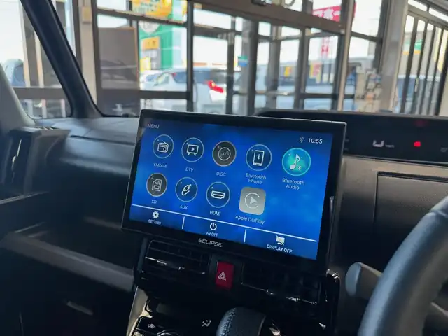 ダイハツ タント カスタム RS 滋賀県 2024(令6)年 1.1万km シャイニングホワイトパール ワンオーナー/イクリプス10.1型フローティングナビ/　フルセグ Bluetooth CD DVD CarPlay/パノラマモニター/MAXWINデジタルインナーミラー/　ドライブレコーダー前後/ビルトインETC/両側パワースタイドドア/シートヒーター/純正フロアマット/純正15インチアルミ/スマートアシスト/衝突回避支援ブレーキ/衝突警報機能/ブレーキ制御付後発進抑制機能/車線逸脱抑制制御機能/車線逸脱警報機能/路側逸脱警報機能/ふらつき機能/先行車発進お知らせ機能/標識認識機能/アダプティブドライビングハイビーム/サイドビューランプ/アダプティブクルーズコントロール/レーンキープコントロール/コーナーセンサー/コーナーリングトレースアシスト/スマートキー×2/プッシュスタート/