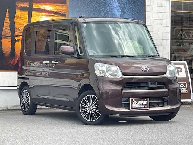 ダイハツ タント X SA 愛知県 2015(平27)年 5.2万km プラムブラウンクリスタルマイカ ナビ　/バックカメラ　/左側電動スライドドア　/社外１４インチアルミホイール　/プッシュスタート　/スマートキー