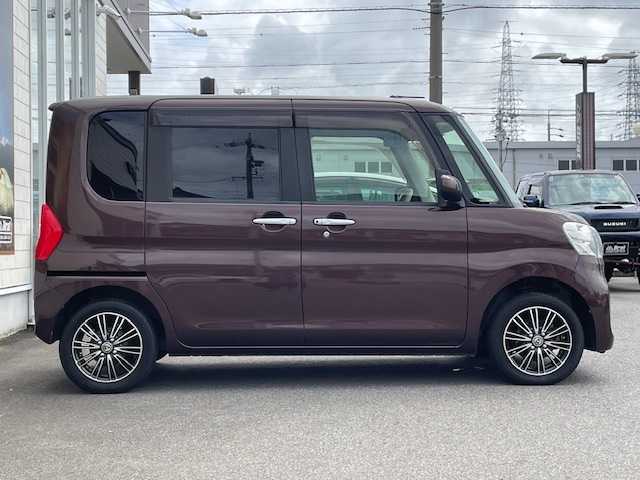 ダイハツ タント X SA 愛知県 2015(平27)年 5.2万km プラムブラウンクリスタルマイカ ナビ　/バックカメラ　/左側電動スライドドア　/社外１４インチアルミホイール　/プッシュスタート　/スマートキー