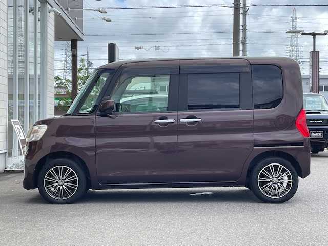 ダイハツ タント X SA 愛知県 2015(平27)年 5.2万km プラムブラウンクリスタルマイカ ナビ　/バックカメラ　/左側電動スライドドア　/社外１４インチアルミホイール　/プッシュスタート　/スマートキー