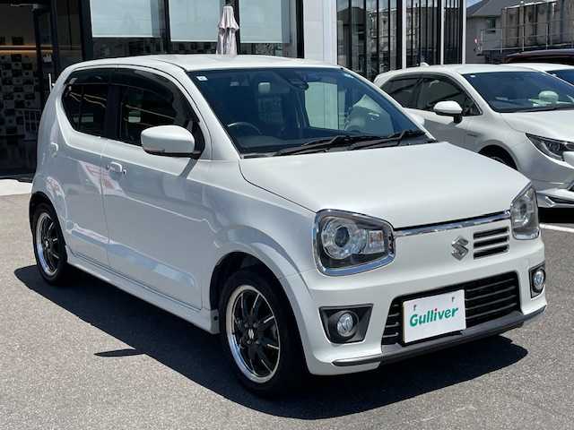 スズキ アルト ターボRS 長崎県 2015(平27)年 4.5万km パールホワイト 社外SDナビ/CD/USB/ワンセグTV/バックカメラ/衝突被害軽減システム/D席シートヒーター/ステアリングスイッチ/パドルシフト/アイドリングストップ/オートライト/ドライブレコーダー/純正15インチAW/ETC