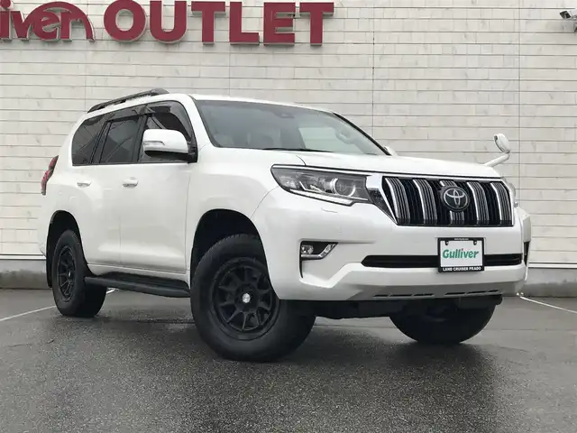 トヨタ ランドクルーザー プラド TX Lパッケージ 富山県 2022(令4)年 4.4万km ホワイトパールクリスタルシャイン サンルーフ/フリップダウンモニター/純正AW冬タイヤ車載/アルパイン9型ナビ/フルセグTV/Bluetooth/バックカメラ/プリクラッシュセーフティ/クリアランスソナー/レーンキープアシスト/レーダークルーズコントロール/レザーシート/パワーシート/シートヒーター／エアシート/プッシュスタート/スマートキー/ETC