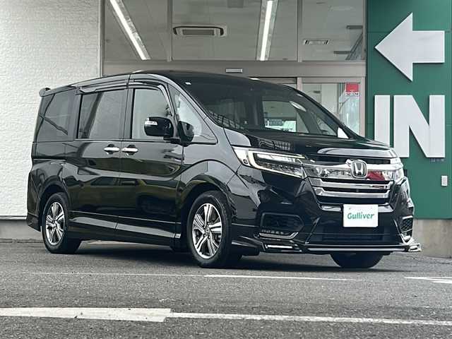 ホンダ ステップワゴン eHEVモデューロX ホンダS 愛知県 2021(令3)年 5.4万km プレミアムスパークルブラックパール 禁煙車/ワンオーナー/純正10インチプレミアムインターナビ、TV/バックカメラ（全方位）/ETC2.0/パーキングアシスト/フルセグ/Bluetooth/ドライブレコーダー/両側パワースライドドア/シートヒーター（D/N席）/純正フロアマット/純正AW/ドアバイザー/LEDヘッドライト/ステアリモコン/スペアキー/電格ミラー/取説/保証書
