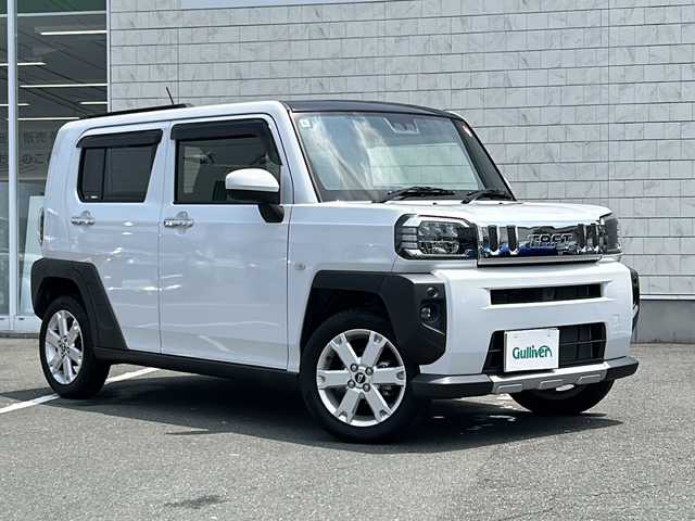 ダイハツ タフト G クロムベンチャー 愛知県 2022(令4)年 1.5万km シャイニングホワイトパール 登録時14704km/ワンオーナー/ＬＥＤヘッドライト/純正１５インチアルミ/純正ナビＴＶ/ＣＤ／ＤＶＤ／ＢＴ　フルセグ/バックカメラ/ドライブレコーダー/前席シートヒーター/純正フロアマット/衝突被害軽減ブレーキ/レーンキープアシスト/ガラスルーフ/電動格納ミラー/保証書/取扱説明書/スマートキー×2