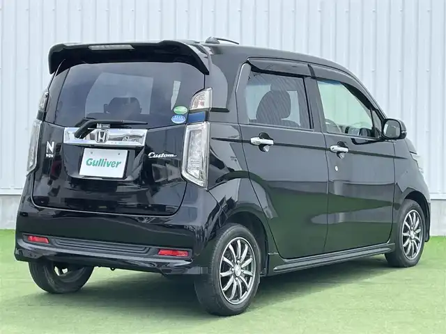 ホンダ Ｎ ＷＧＮ カスタム G Lパッケージ 香川県 2015(平27)年 5.3万km スマートブラック 純正14インチAW/キセノンヘッドライト/Fフォグ/クルーズコントロール/バックカメラ/純正7インチメモリナビ（CD/DVD/BT/USB/AUX）/フルセグテレビ/横滑り防止装置/盗難防止装置/ダブルエアバッグ/スマートキー