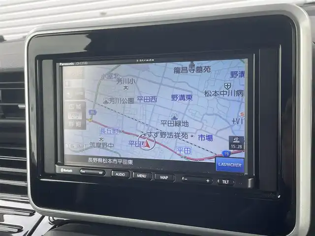 マツダ フレアワゴン カスタムスタイル ハイブリッド XT 長野県 2019(令1)年 4.7万km パール ワンオーナー/社外SDナビ/CD/Bluetooth/ワンセグ/バックカメラ/運転席シートヒーター/純正１５インチAW/ヘッドアップディスプレイ/コーナーセンサー/ETC/スペアキー/保証書/取説