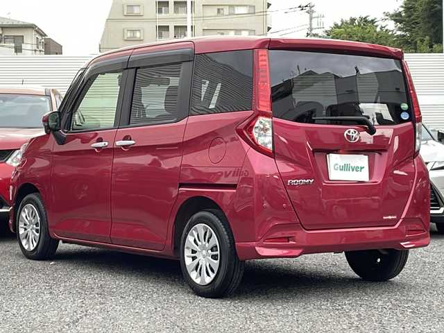 トヨタ ルーミー G 東京都 2019(令1)年 3.2万km マゼンタベリーマイカM 新車時保証書/ワンオーナー/スマートアシスト/取扱説明書【車両/ナビ】/純正SDナビ/ワンセグTV/SD/CD/BT/バックカメラ　ビルトインETC/LEDライト/オートライト/オートハイビーム/スマートキー×2/Egプッシュスタート/ストップボタン/クルーズコントロール/Wエアバッグ/横滑り防止装置/両側パワースライドドア