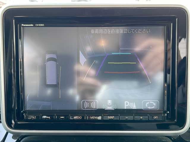 マツダ フレアワゴン ハイブリッド XS 茨城県 2021(令3)年 4.4万km ブルーイッシュブラックパール3 両側パワースライドドア/クルーズコントロール/バックカメラ/アラウンドビューモニター/LEDオートライト/ハーフレザー/純正15インチアルミホイール/USBポート/アイドリングストップ/スマートキー/社外ナビ/　　 BT/CD/DVD/ワンセグ