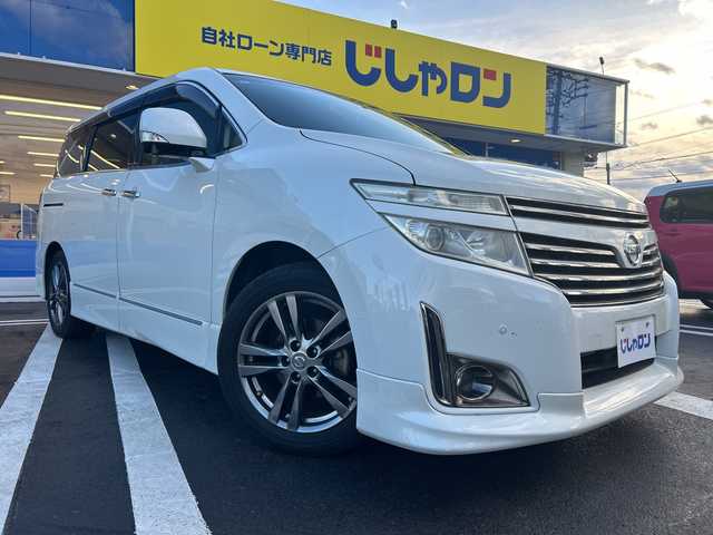 日産 エルグランド 250HWS アーバンクロム 長野県 2013(平25)年 12.9万km ブリリアントホワイトパール 【(株)IDOMが運営する【じしゃロン長野店】の自社ローン対象車両になります。こちらは現金ご利用時の価格です。自社ローンご希望の方は別途その旨お申付け下さい。】					/全方位モニター　/メーカーオプションナビ（ＤＶＤ，ＣＤ、フルセグＴＶ）/ビルトインＥＴＣ　/両側パワースライドドア　/プッシュスタート/ハーフレザーシー/ドラレコ前方のみ/フォグランプ　/フリップダウンモニター